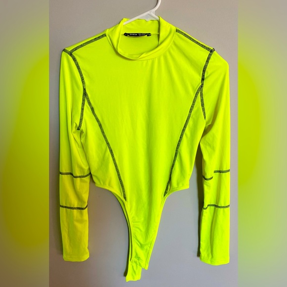 Neon green Shein long sleeve top. Worn once. Size Medium. - Picture 1 of 2